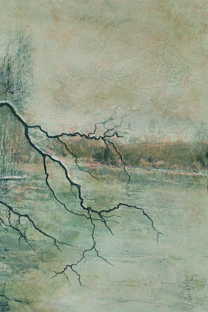 Bernard Gantner, Lac Hivernal Aux Voges, Lithograph On Wove Paper, 1970s photo Art