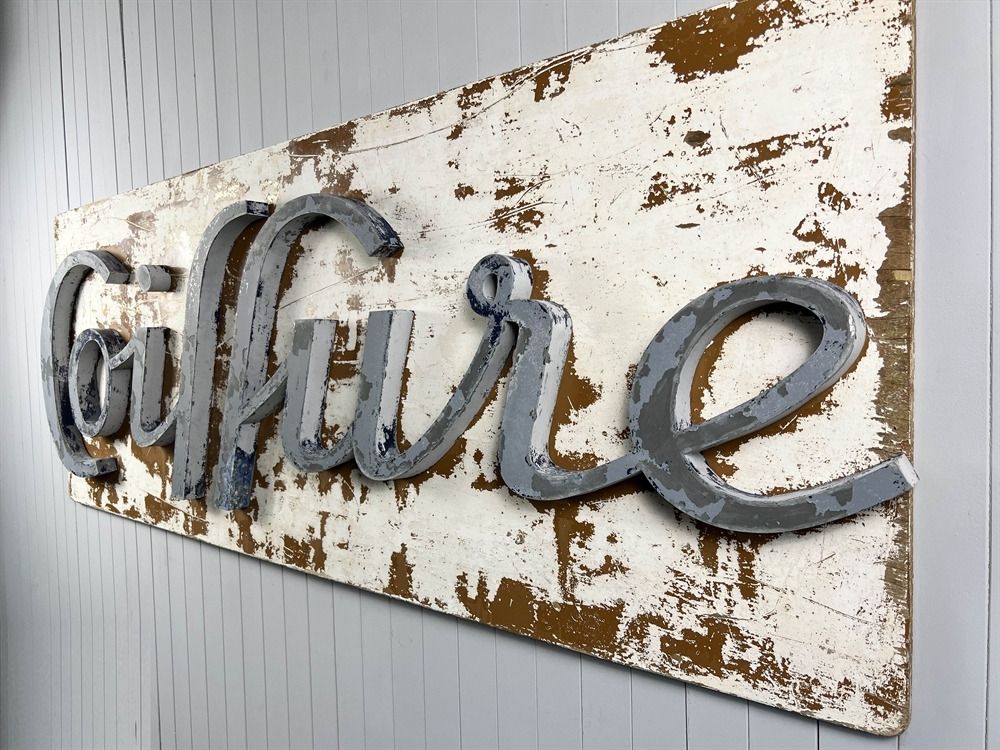 photo for sale Vintage Hairdressers Sign, Mid 20th Century