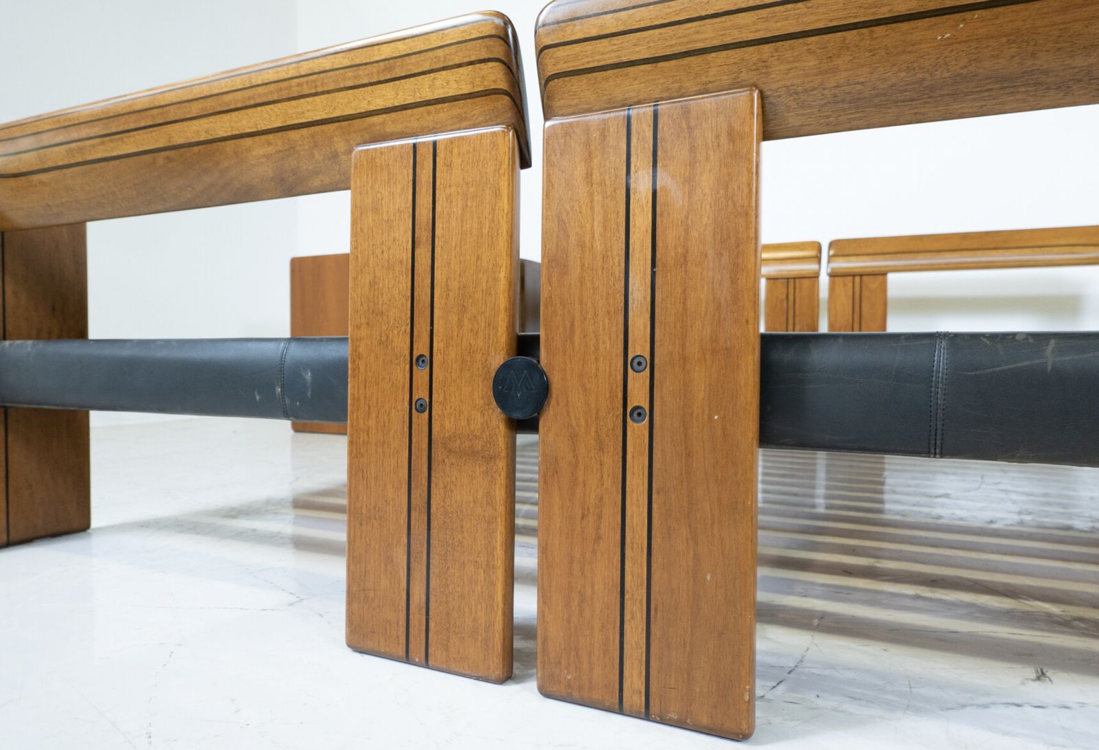 11150.0 Artona Bed By Afra And Tobia Scarpa For Maxalto, With Matching Nightstands, Italy, 1970s photo