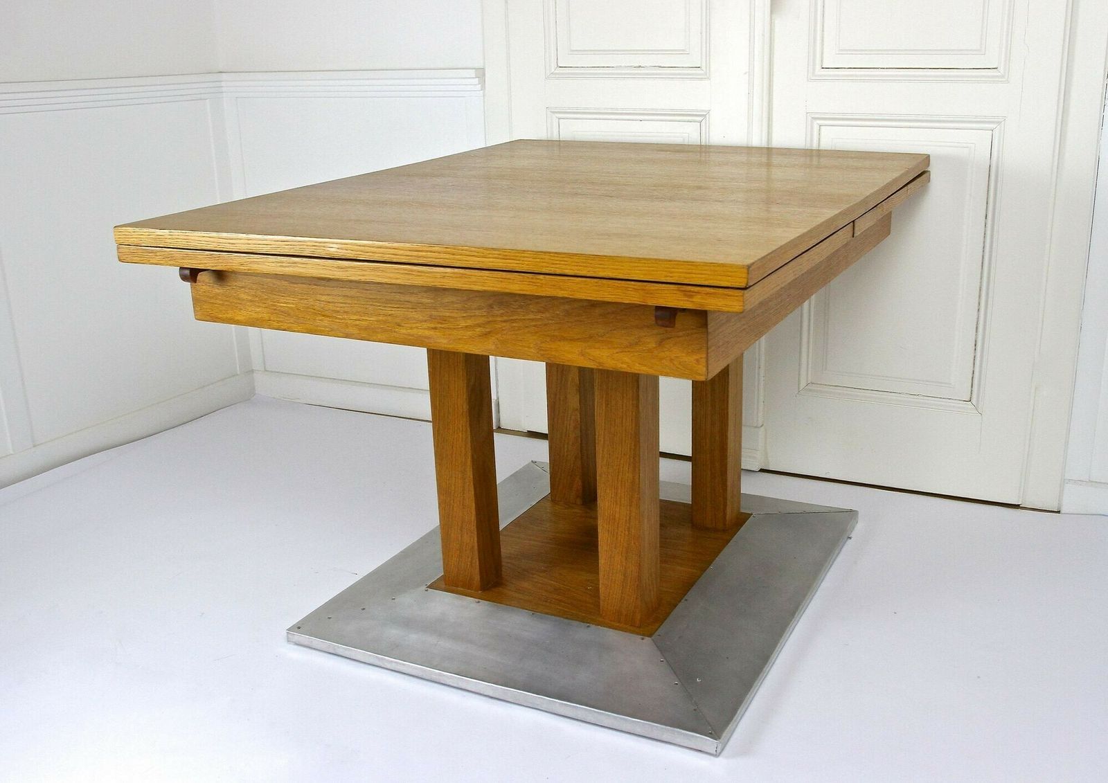 20th Century Extendable Oakwood Dining Table By Josef Hoffmann, At Ca. 1905 photo vintage