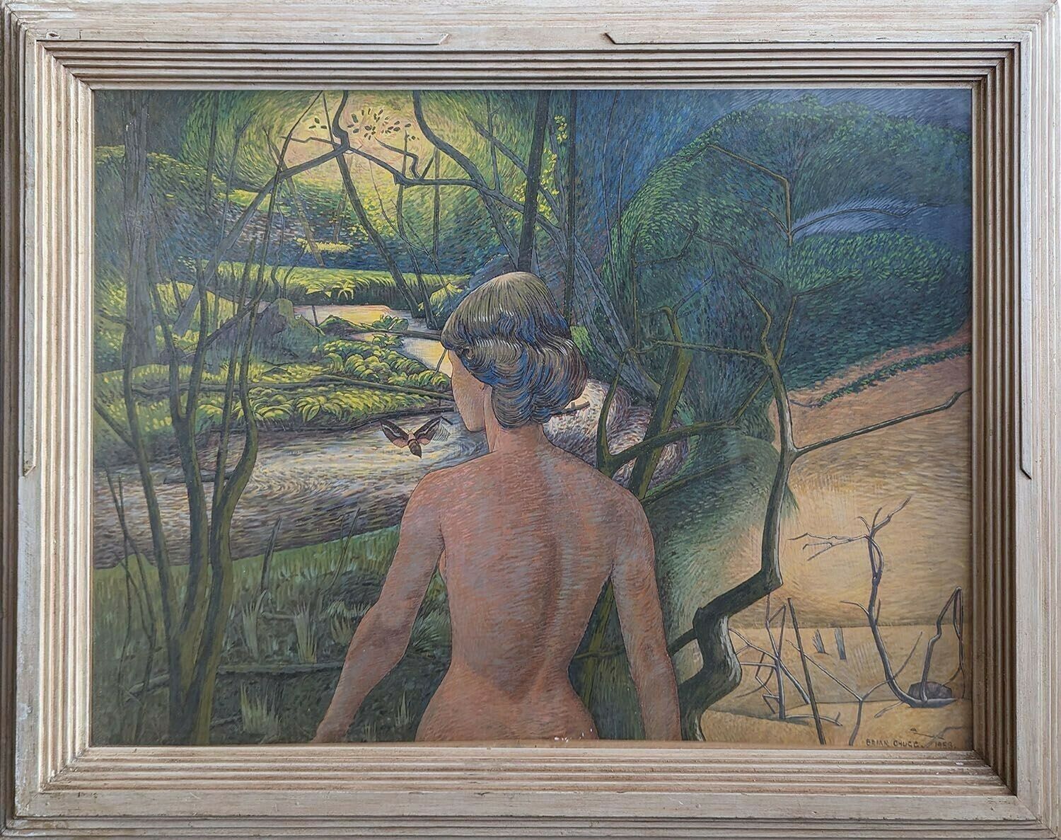 Brian Chugg (1926 2003) 'Figure In A Neo Romantic River Landscape, 1953'