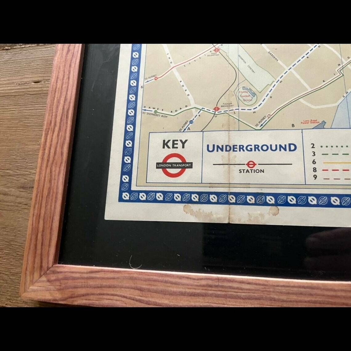 London Transport Original Vintage 1960s Visitors Map photo furniture