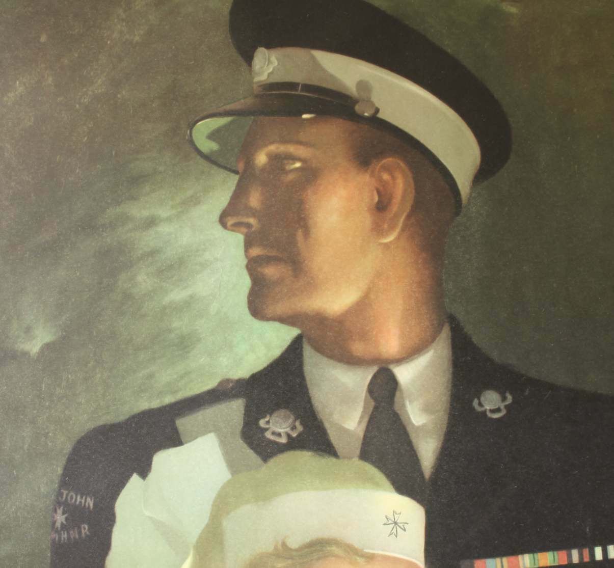 Original Anna Zinkeisen St John Ambulance Lithograph Officer & Nurse Poster. photo buy