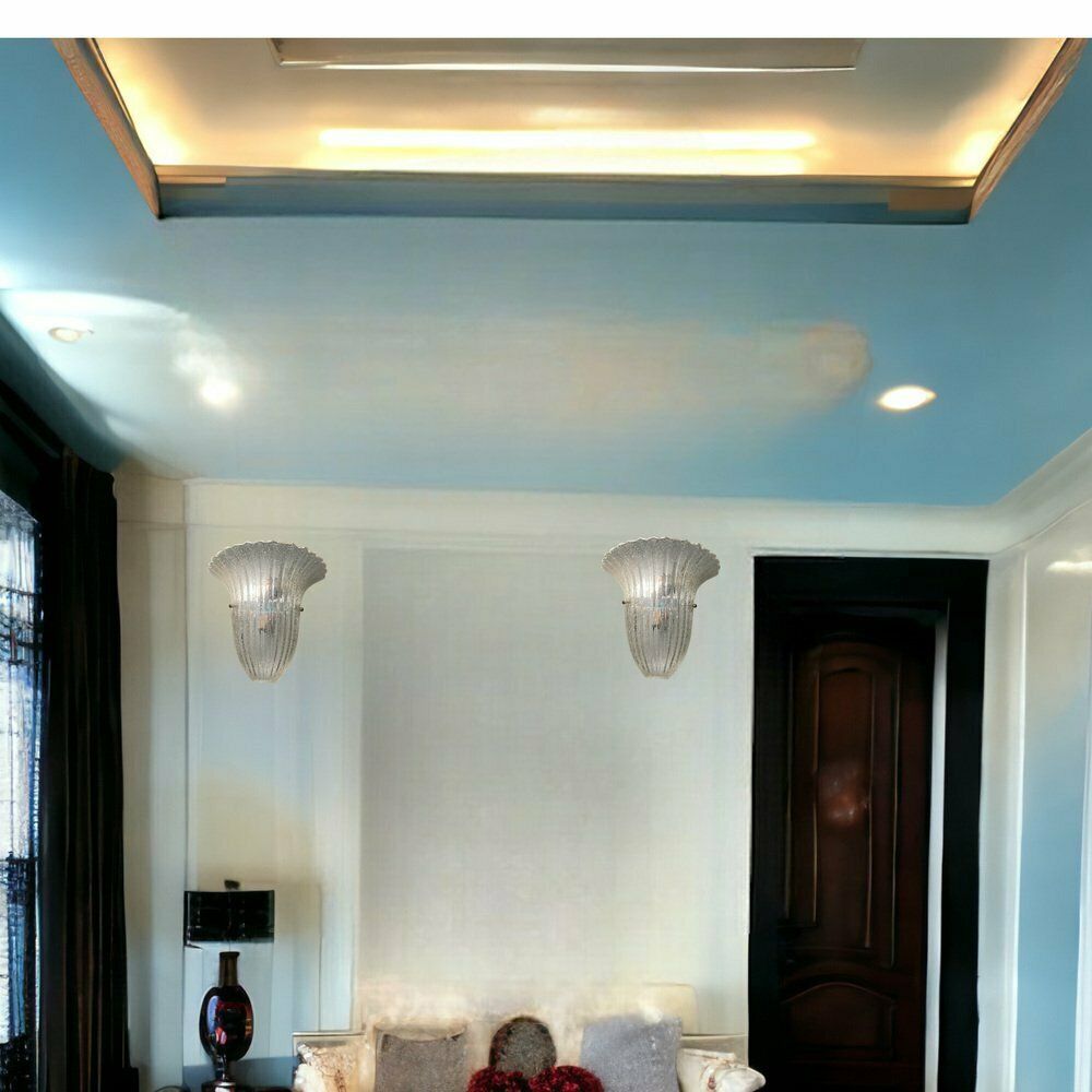 Murano Glass Sconces, 1980s, Set Of 2 photo for sale
