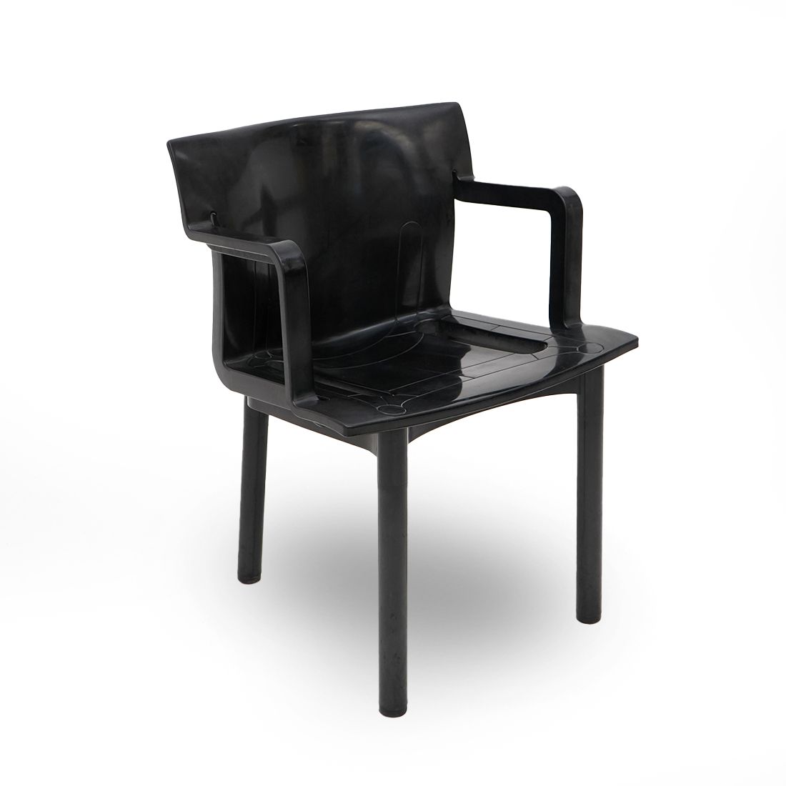 photo furniture 4 Black “4870” Chairs By Anna Castelli For Kartell, 1980s