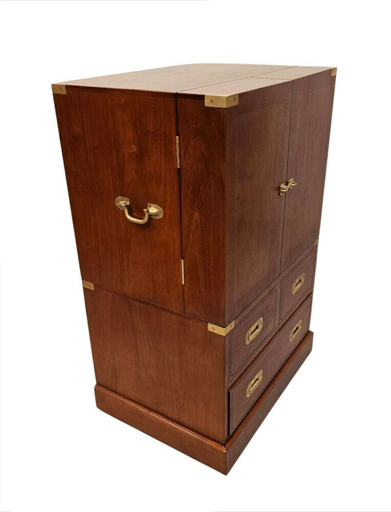 A Stunning Cherrywood And Brass Hand Made Bar photo Furniture
