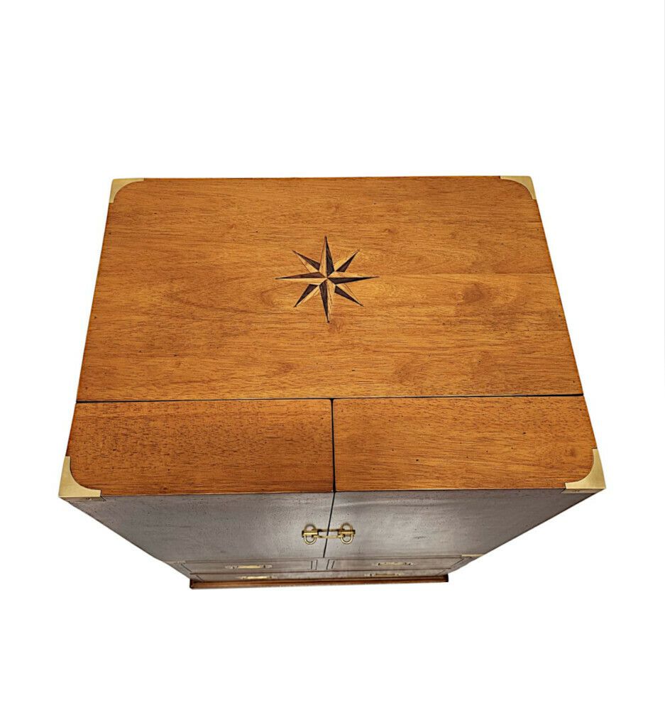A Stunning Cherrywood And Brass Hand Made Bar photo buy