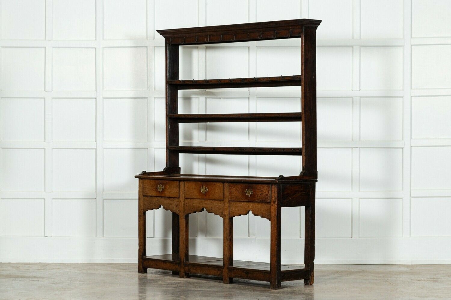English George III Oak Potboard Dresser photo Furniture