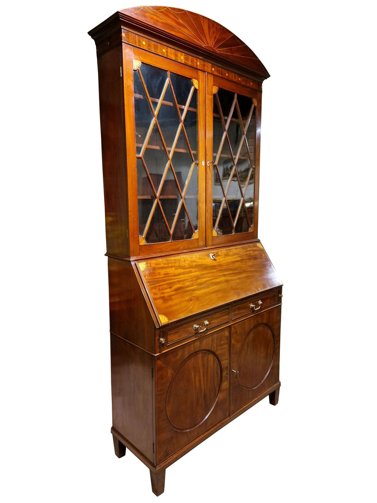 Georgian Mahogany Secretaire Bookcase photo furniture