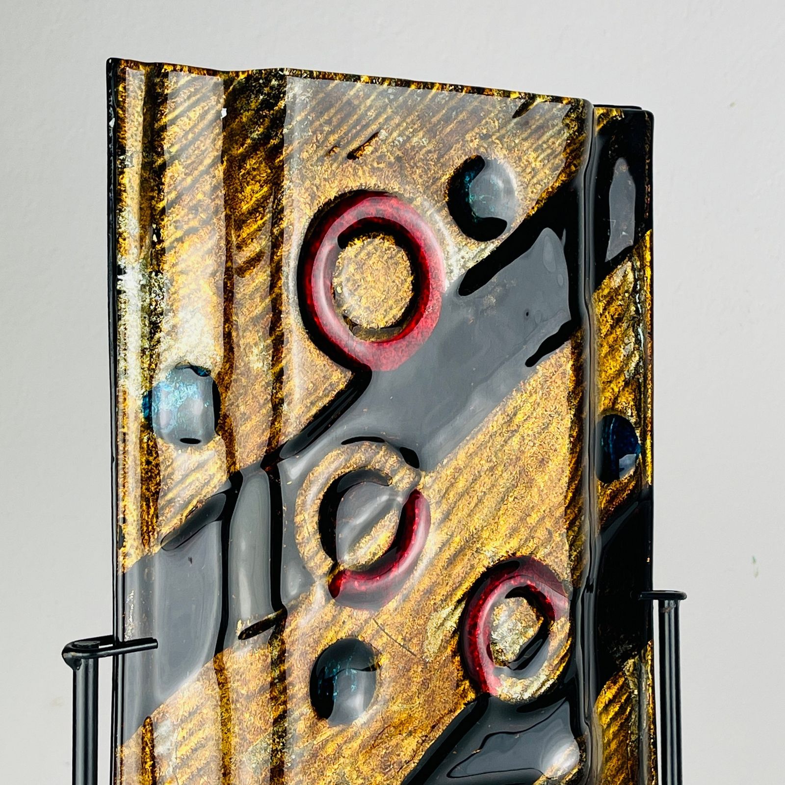 photo for sale Murano Glass Geometric Vases By Arte Muranese Italy 2000 / Set Of 2