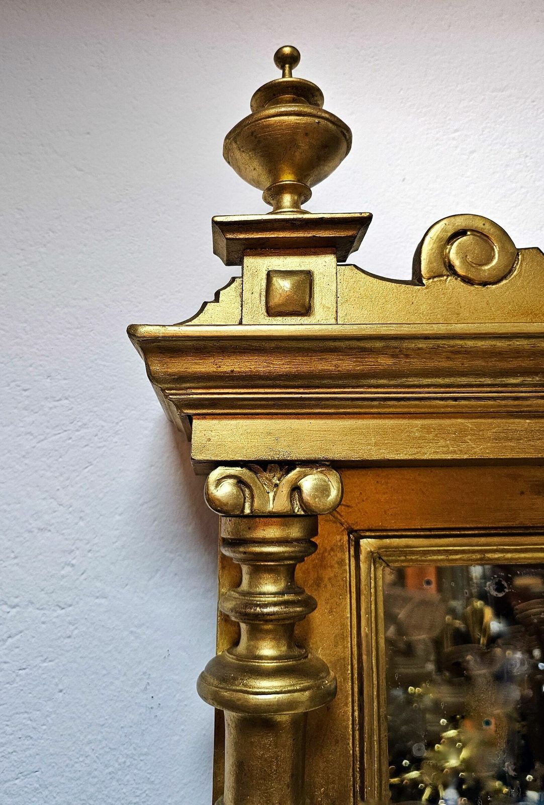 Late Victorian Console Table With An Extra Large Mirror Done In Gold Plated Wood With A Marble Top // Made In Austria In 1880s photo 9500.0