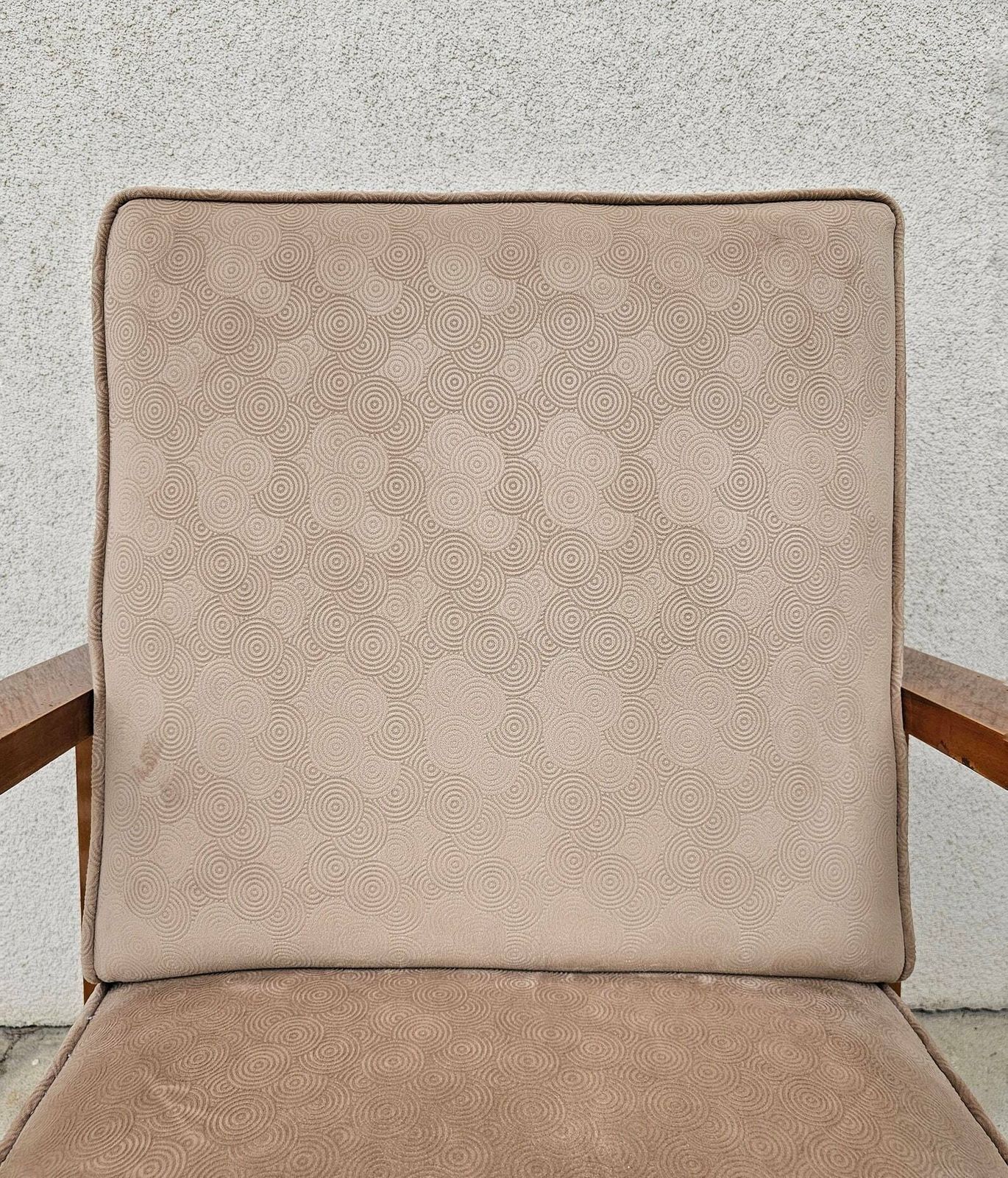 Pair Of Very Rare Art Deco Armchairs Done In Solid Walnut // Made In Austria In 1920s photo vintage