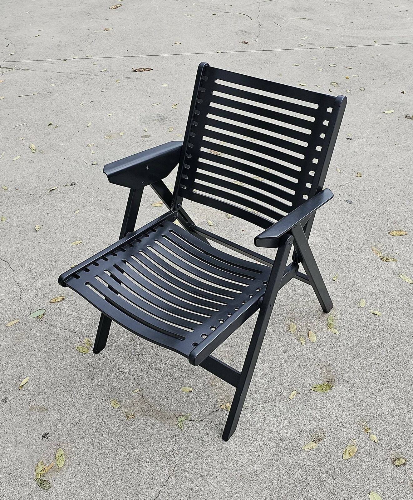Mid Century Modern Rex Chair By Niko Kralj, Refurbished And Painted Black // Made In Yugoslavia In 1950s photo 445.0