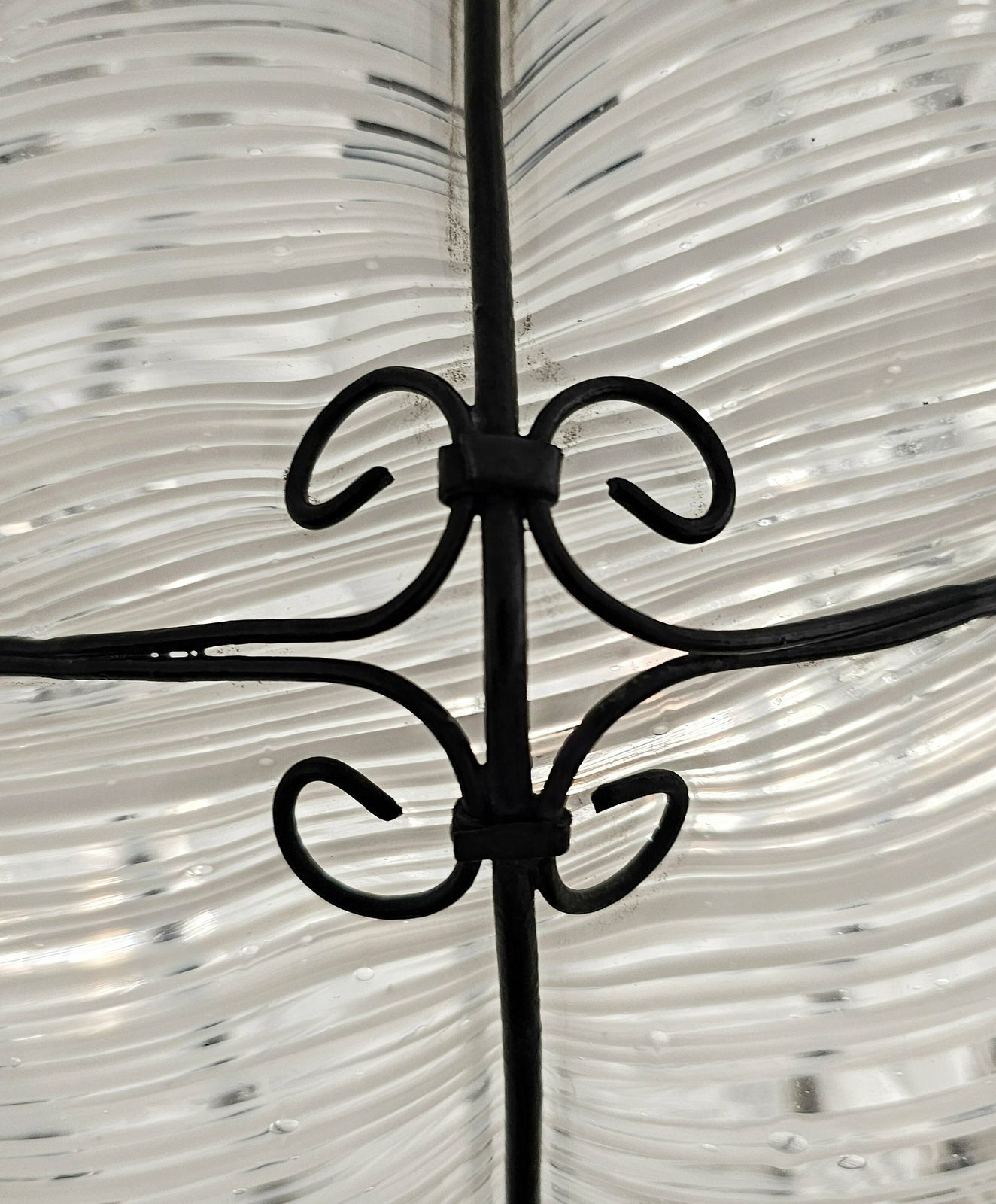 Vintage Mouth Blown Murano Caged Glass Lantern By Archimede Seguso // Made In Italy In 1940s photo 2000.0