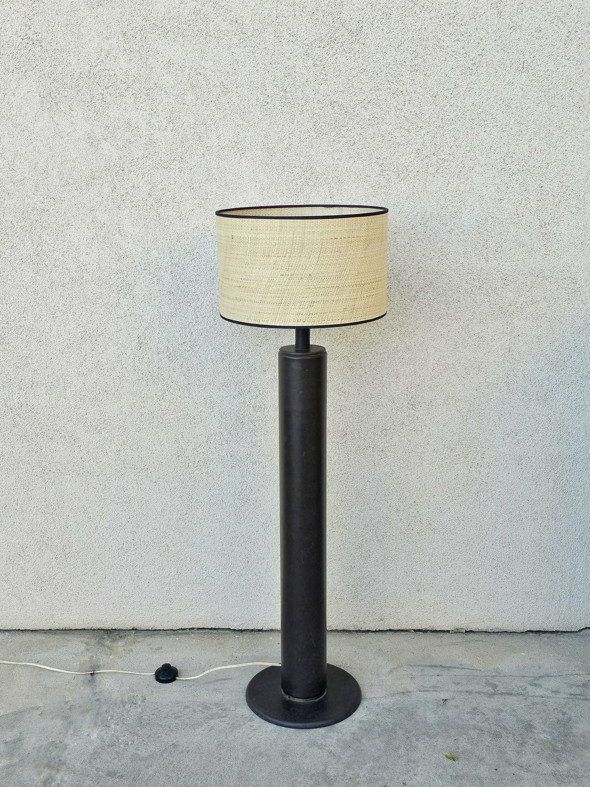 Mid Century Modern Leather Floor Lamp By Nicetin // Made In Yugoslavia In 1980s photo 550.0