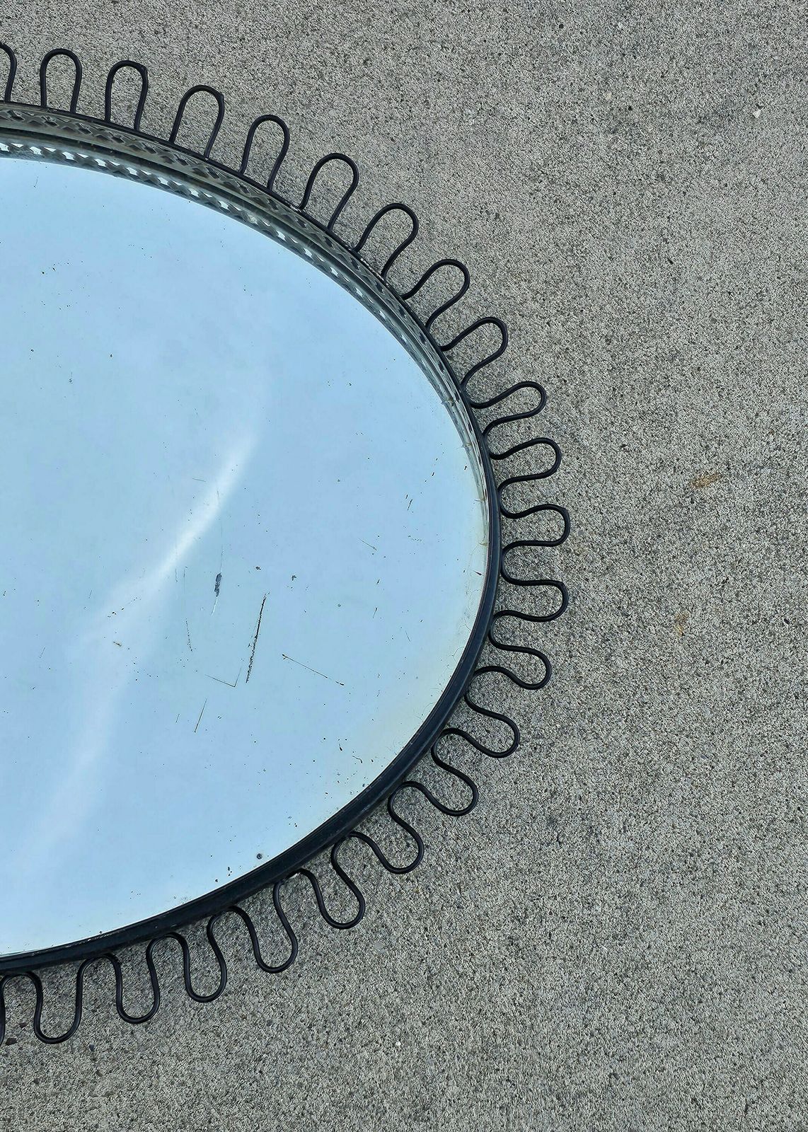 Mid Century Modern Oval Sunburst Mirror By Josef Frank // Made In Sweden In 1950s photo furniture