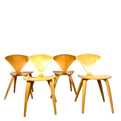 Set Of 4  Of Norman Cherner Pretzel Mid Century Dining Chairs photo for sale