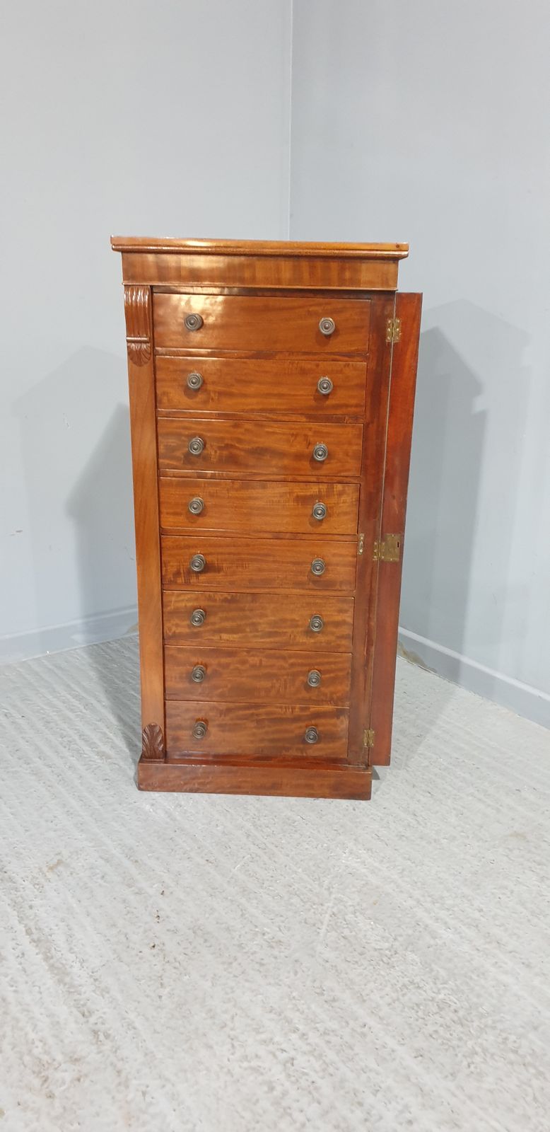 Large Victorian Mahogany Wellington Chest Of Drawers photo furniture