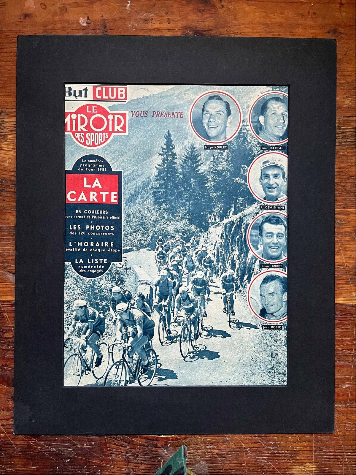 Original Tour De France Cycling Print 1953 photo for sale