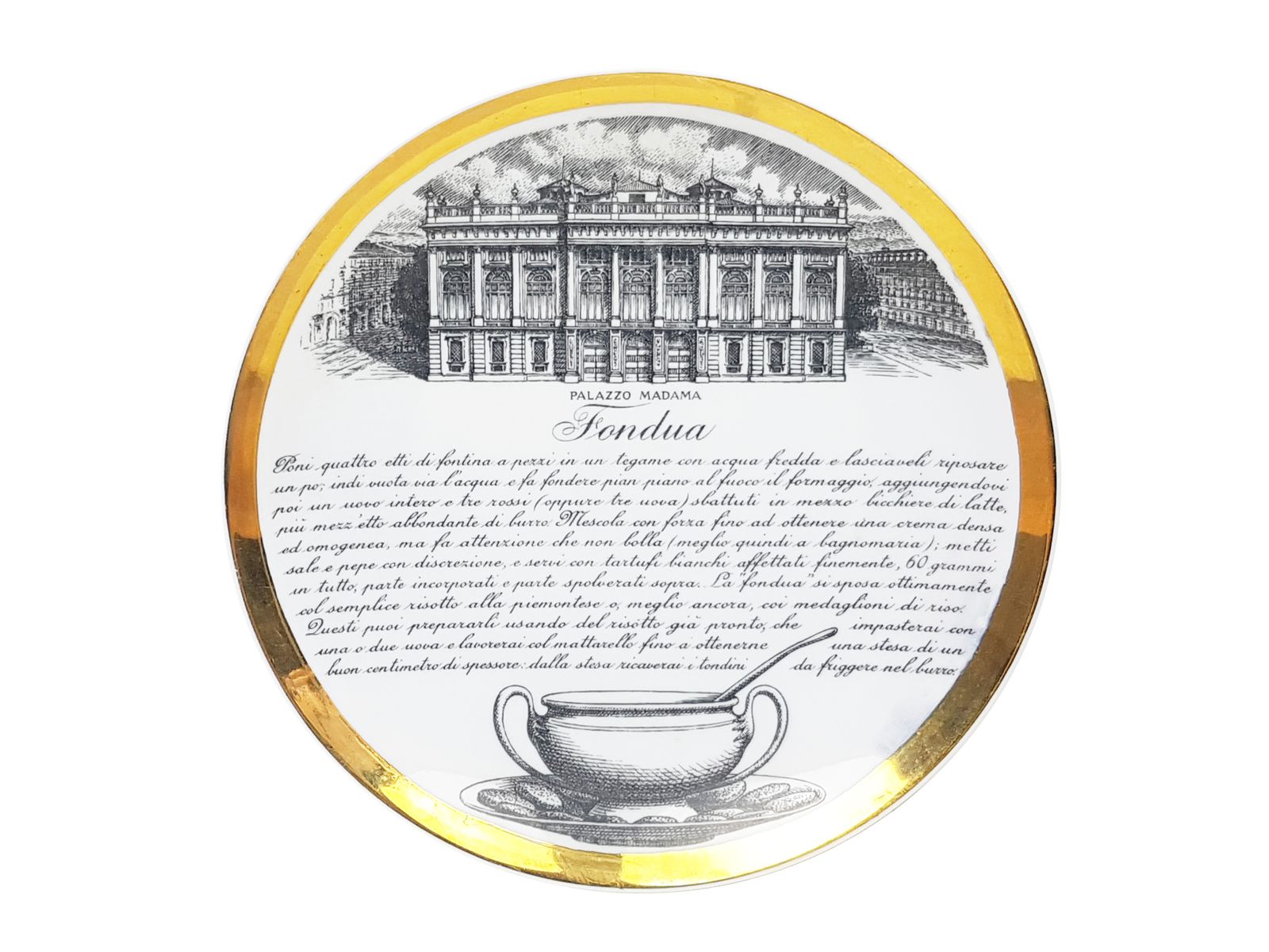 Decorative Plates Torinese Specialty By P. Fornasetti For Fiat, Set Of 6 photo furniture