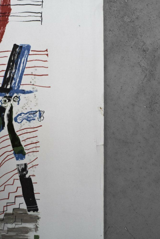Jörgen Fogelqvist, Composition With Figures, 1977, Color Lithograph photo vintage