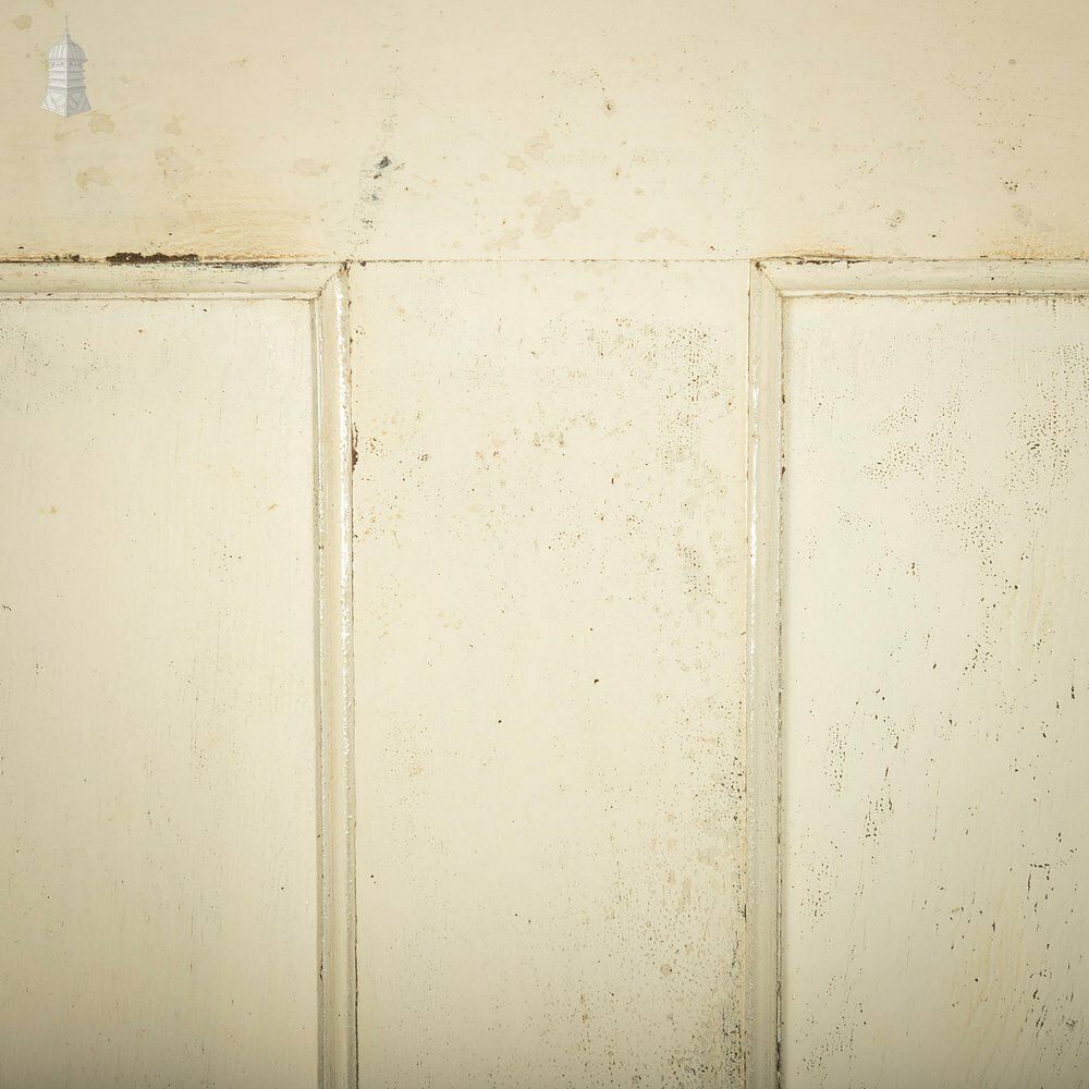 Home Fixtures Pitch Pine Panelled Door, 4 White Painted Moulded Panels photo