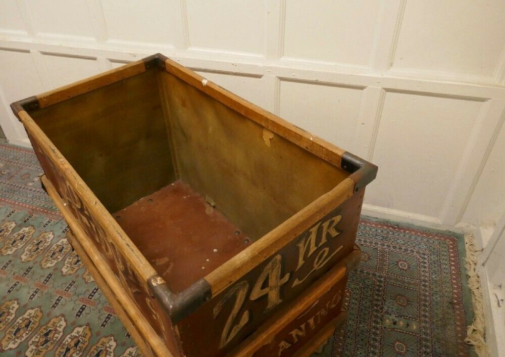 London Laundry Co. Industrial Trolley Cart photo for sale