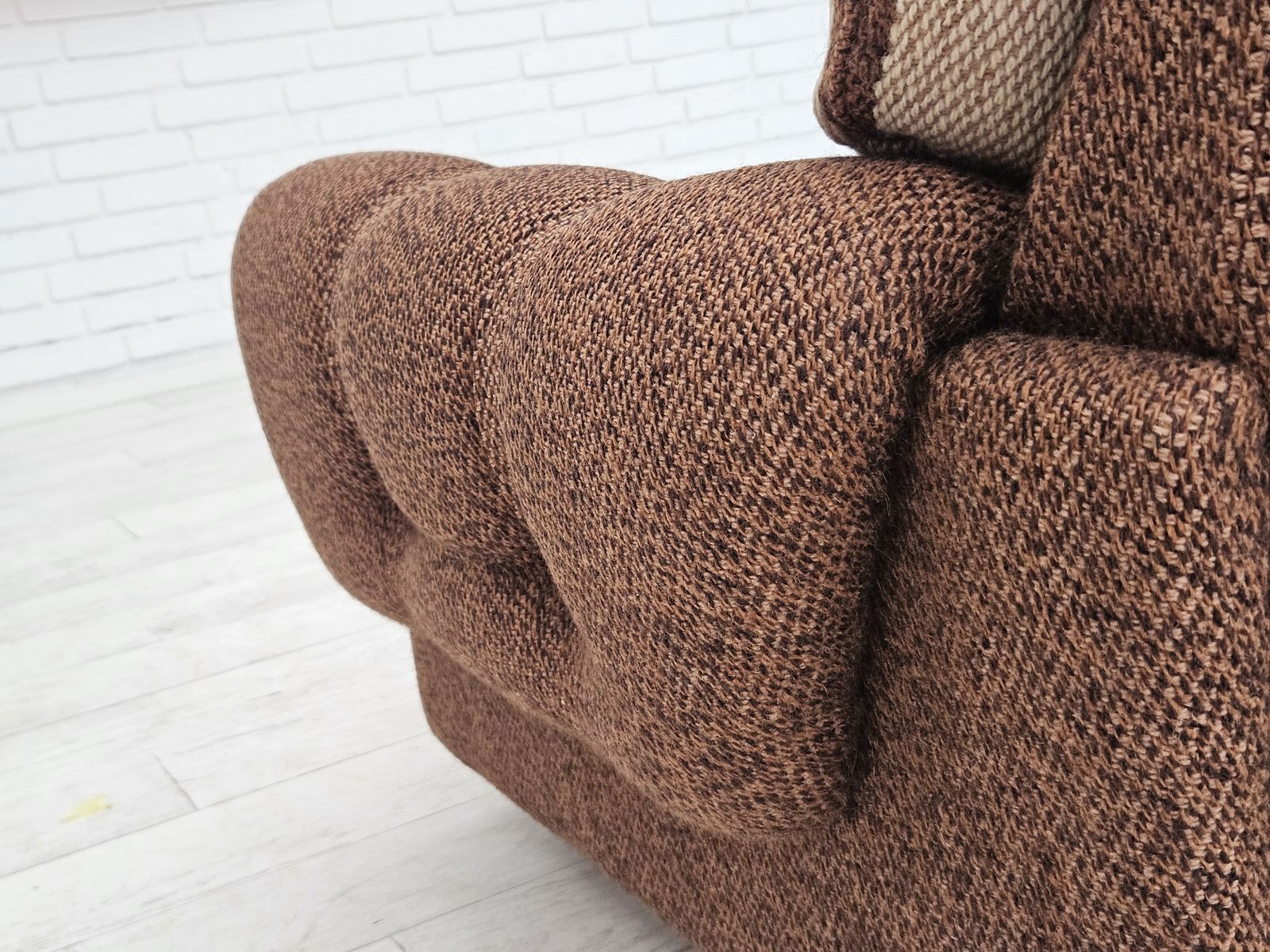 photo for sale 1970s, Danish Relax Chair, Original Wool Upholstery, Very Good Condition.