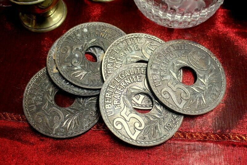 Antique Special Edition 19th C. A Fine Set Of Silver Plated Cup Matts Of Paris