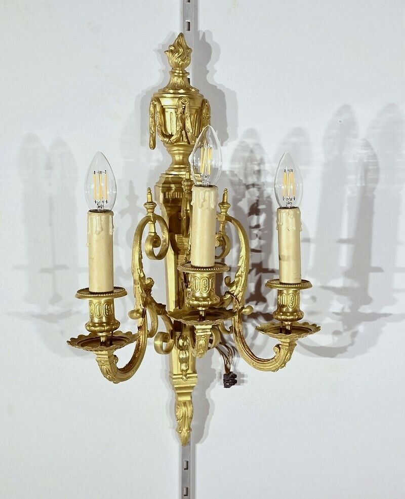Pair Of Sconces, Louis XVI Style – 1st Part 19th Century photo 3214.5967742599996