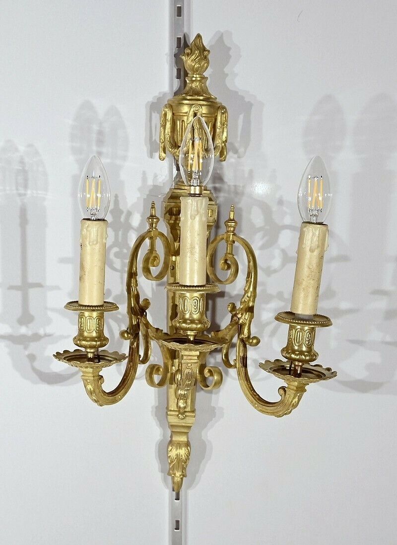 Pair Of Sconces, Louis XVI Style – 1st Part 19th Century photo vinterior