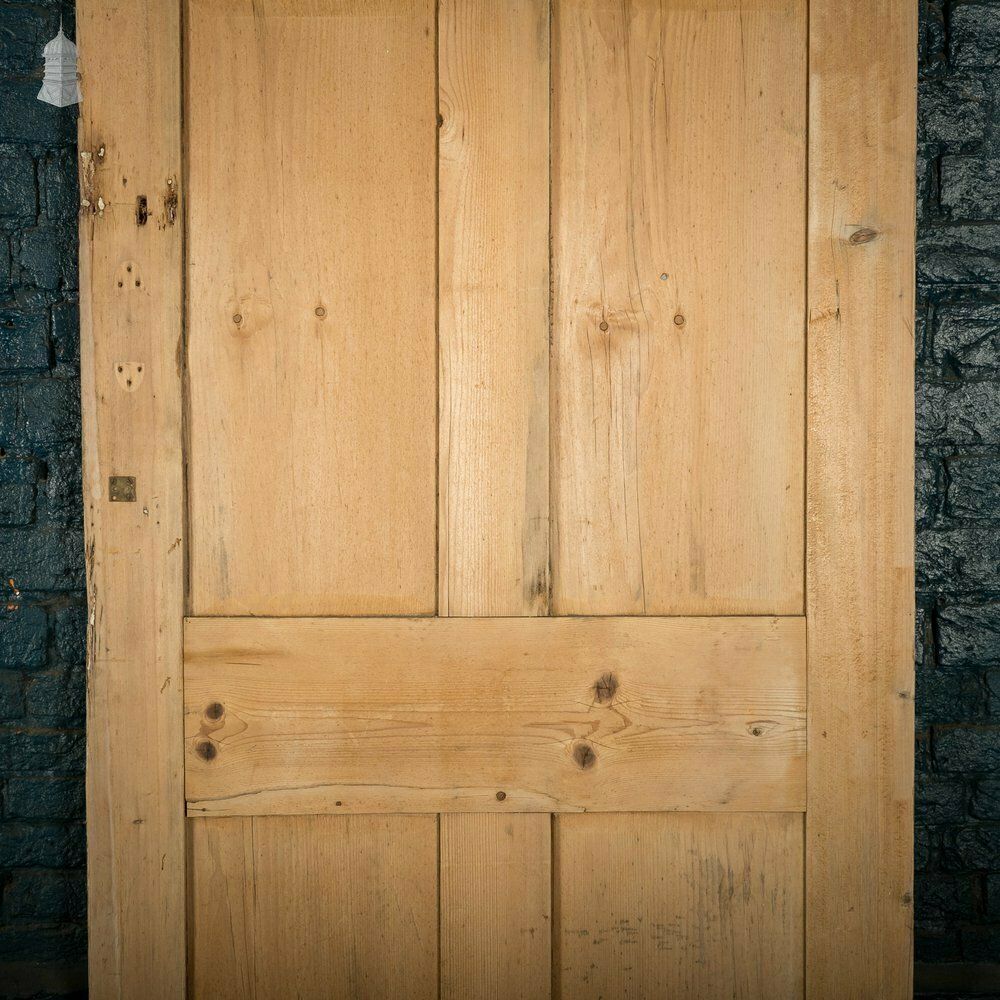Glazed Panelled Door, Pine 2 Over 4 Panel Door photo vintage