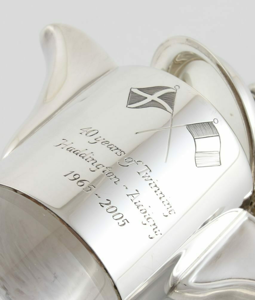 Silver & Glass Claret Jug. Haddington Scotland & Aubigny France. photo 495.0
