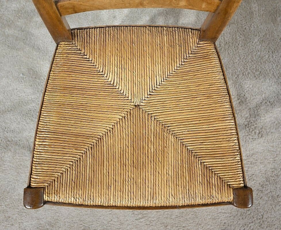 1337.33870991 Suite Of 4 Restoration Chairs In Solid Walnut – 1st Part 19th Century photo