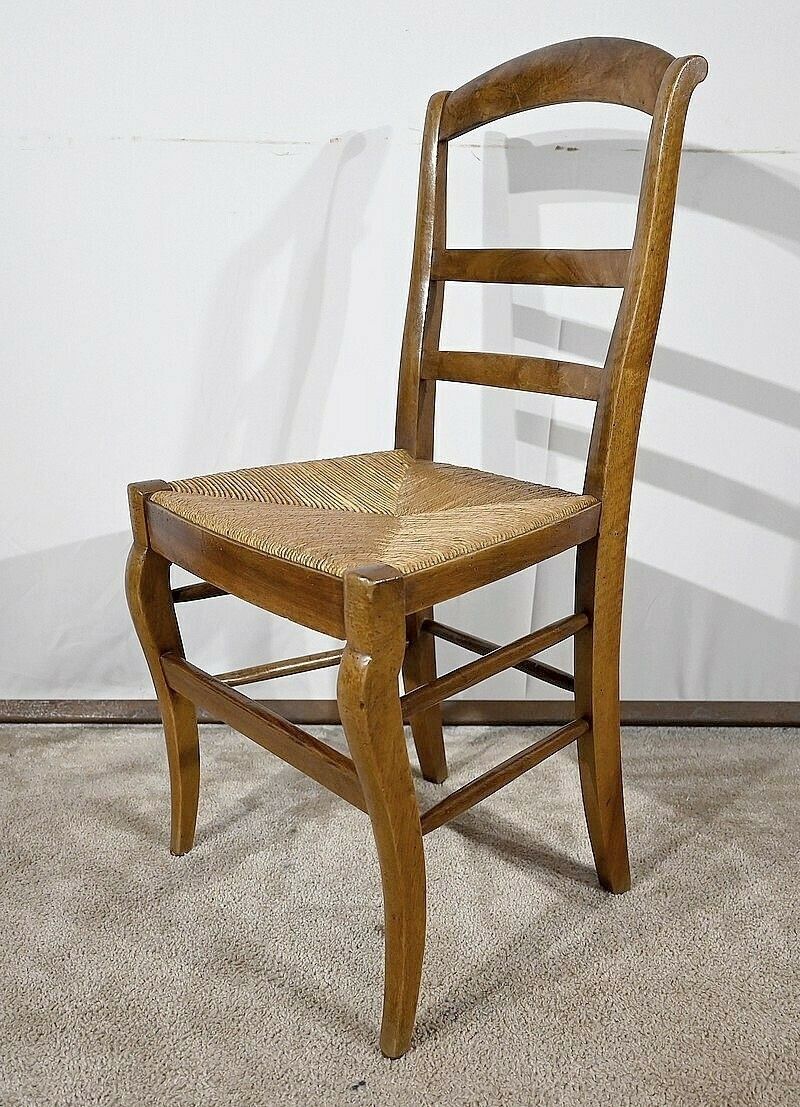 photo buy Suite Of 4 Restoration Chairs In Solid Walnut – 1st Part 19th Century