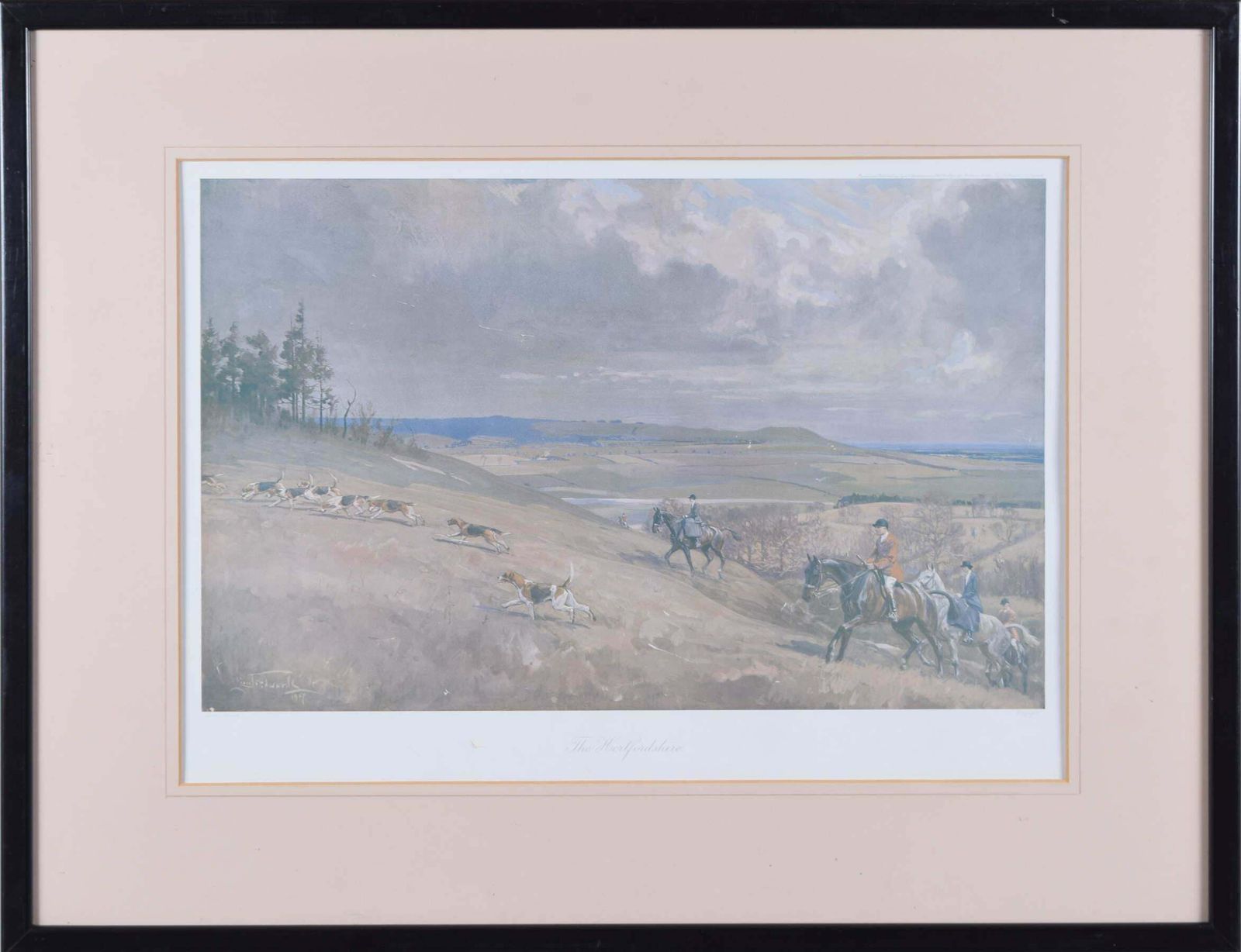 Lionel Edwards The Hertfordshire Hunt Fox Hunting Print By Lionel Edwards  1927 photo furniture