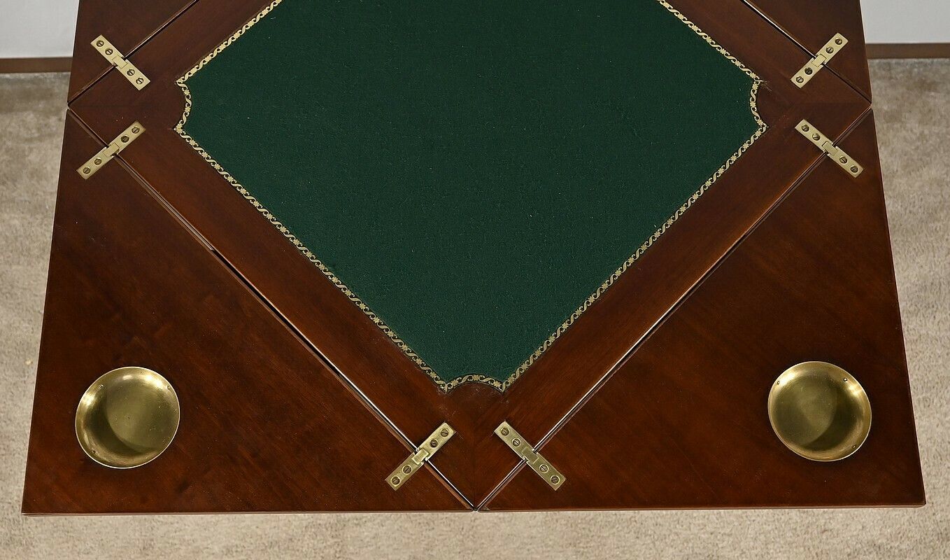 photo for sale Mahogany Handkerchief Games Table, Louis XVI Style, Napoleon III Period – Mid 19th Century