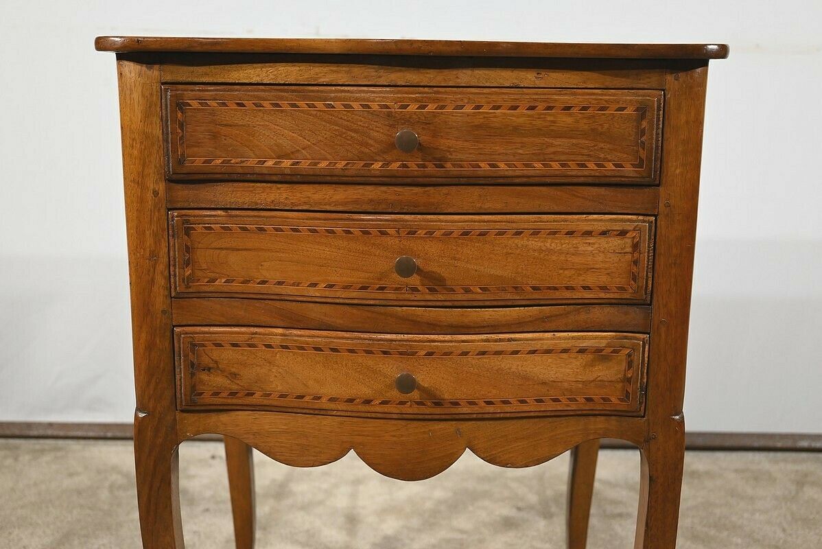 Small Chiffonnière Chest Of Drawers In Walnut, Louis XV Style – Late 19th Century photo vintage