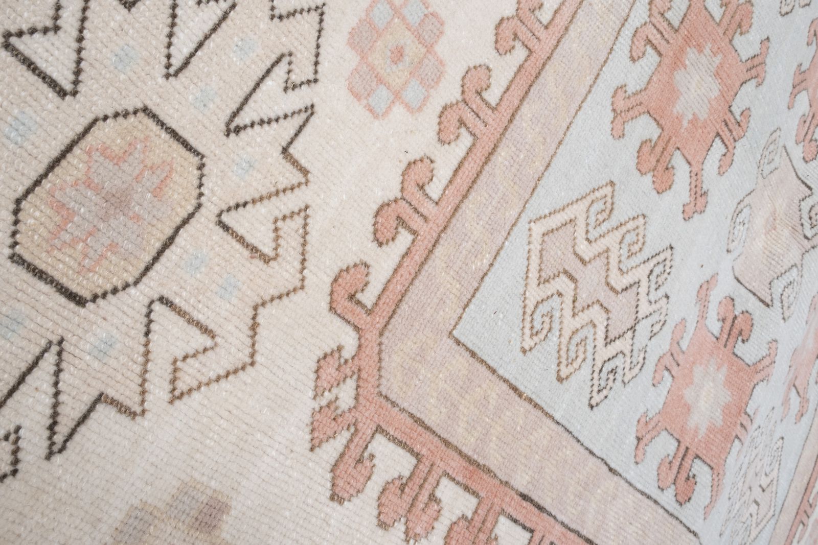 Wool Cream Southwest Rug, Turkey Oushak  5'8'' X 7'8'' photo vintage
