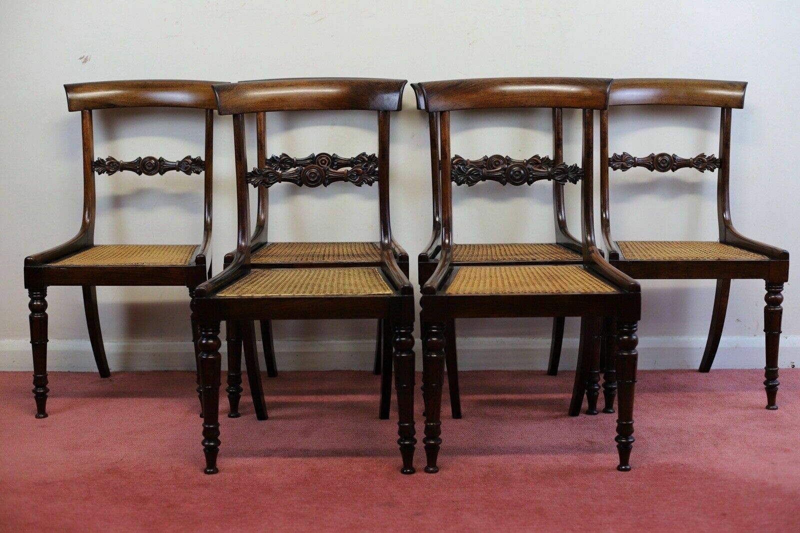 Beautiful Set Of Six William IV Rosewood Dining Chairs photo 1690.0