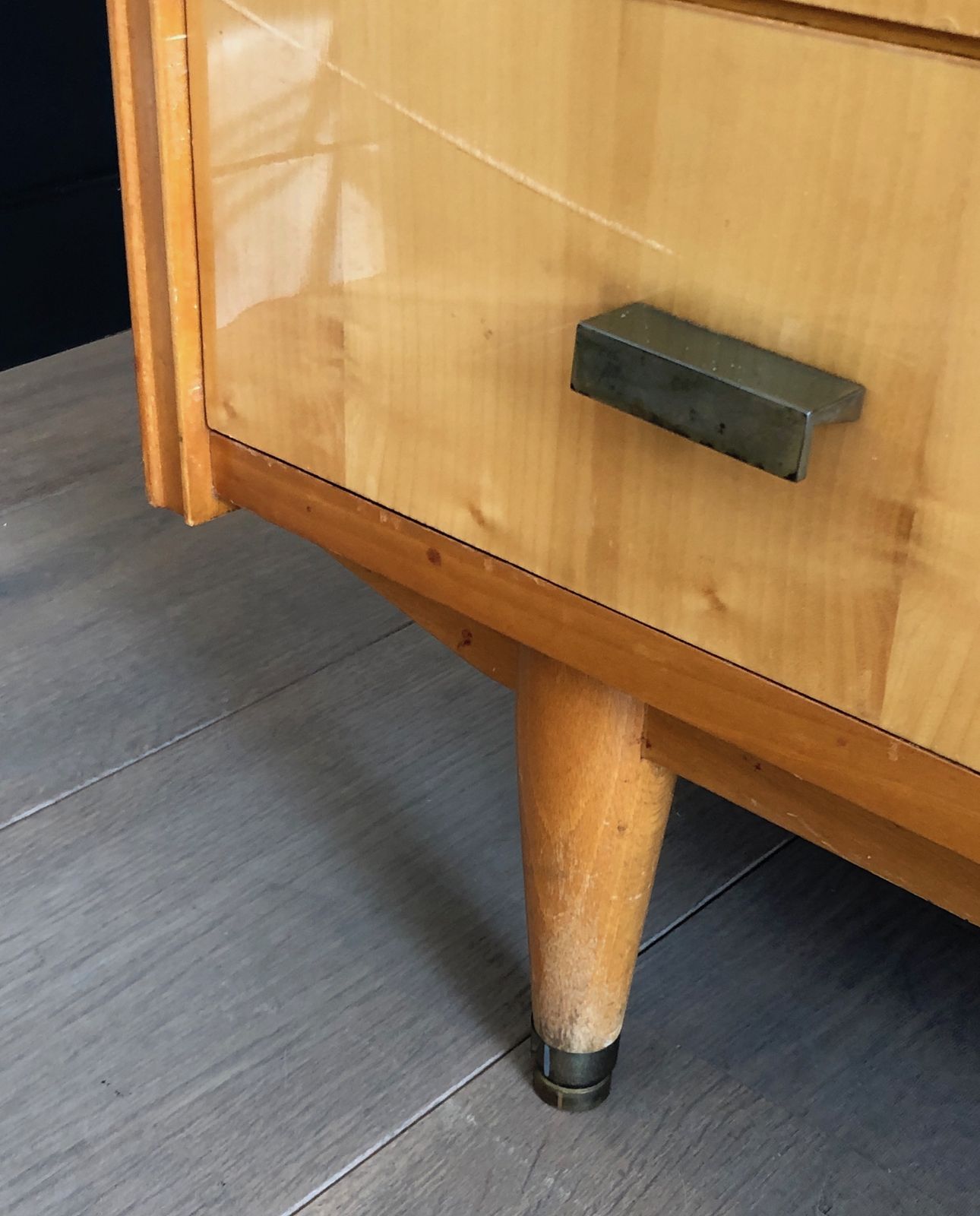 photo buy Secretary With Flap In Sycamore. French Work. Around 1970