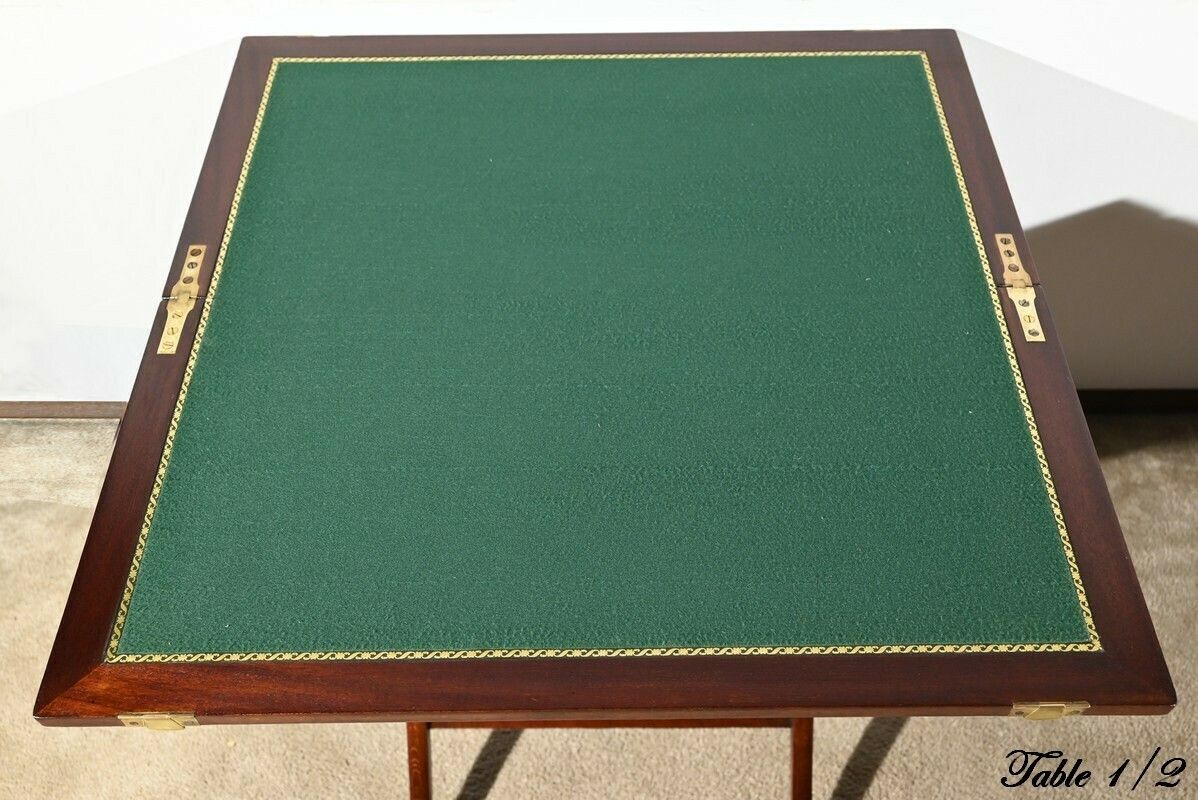 Pair Of Mahogany Games Tables, Stamped Hj Linton – 1920 photo buy