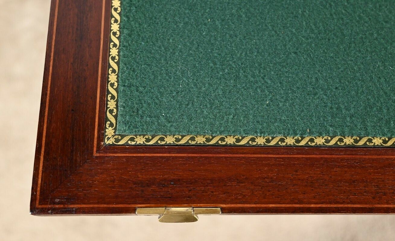 Furniture Pair Of Mahogany Games Tables, Stamped Hj Linton – 1920 photo