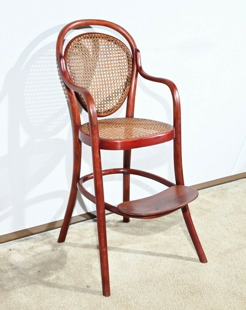 Children's High Chair N°12303 In Beech, Stamped Thonet   Early 20th Century
