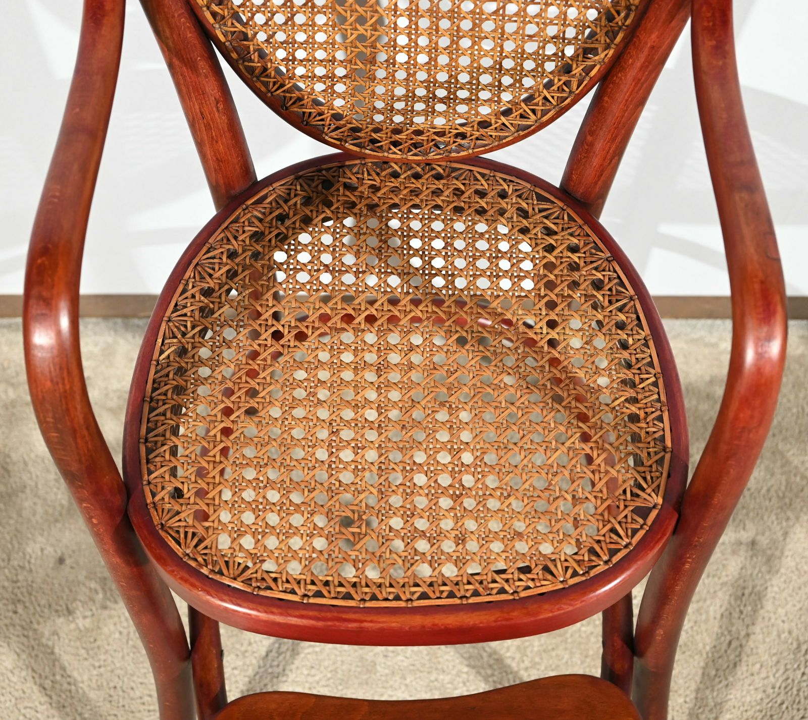photo furniture Children's High Chair N°12303 In Beech, Stamped Thonet   Early 20th Century