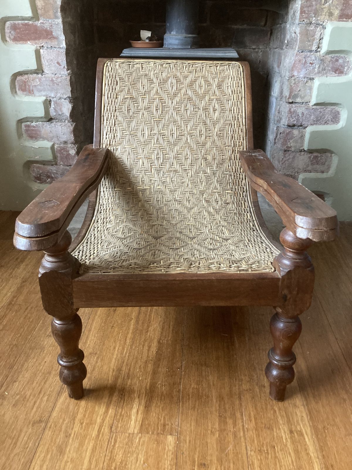 Vintage Walnut Colonial Plantation Chair