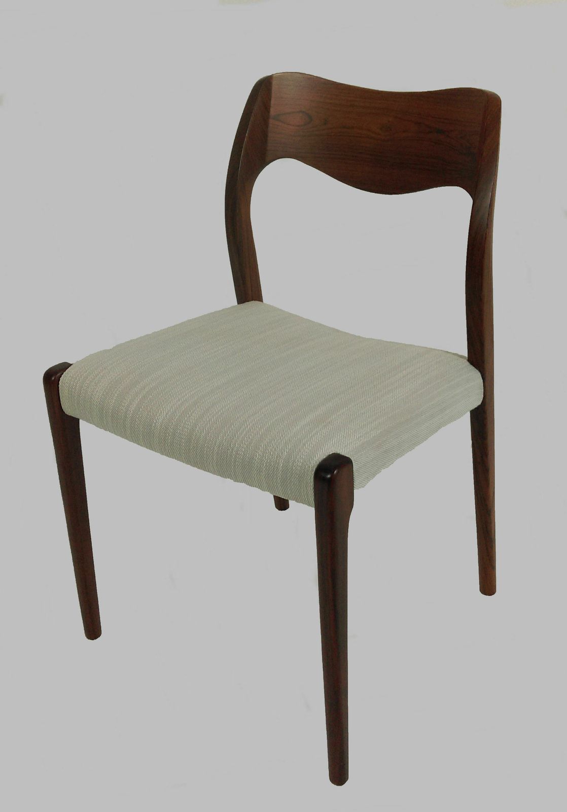Niels Otto Møller Six Fully Restored Rosewood Dining Chairs   Custom Upholstery photo for sale