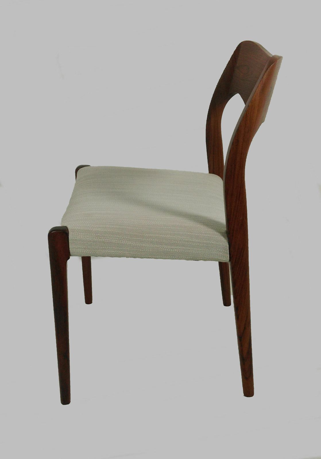 Niels Otto Møller Six Fully Restored Rosewood Dining Chairs   Custom Upholstery photo Furniture