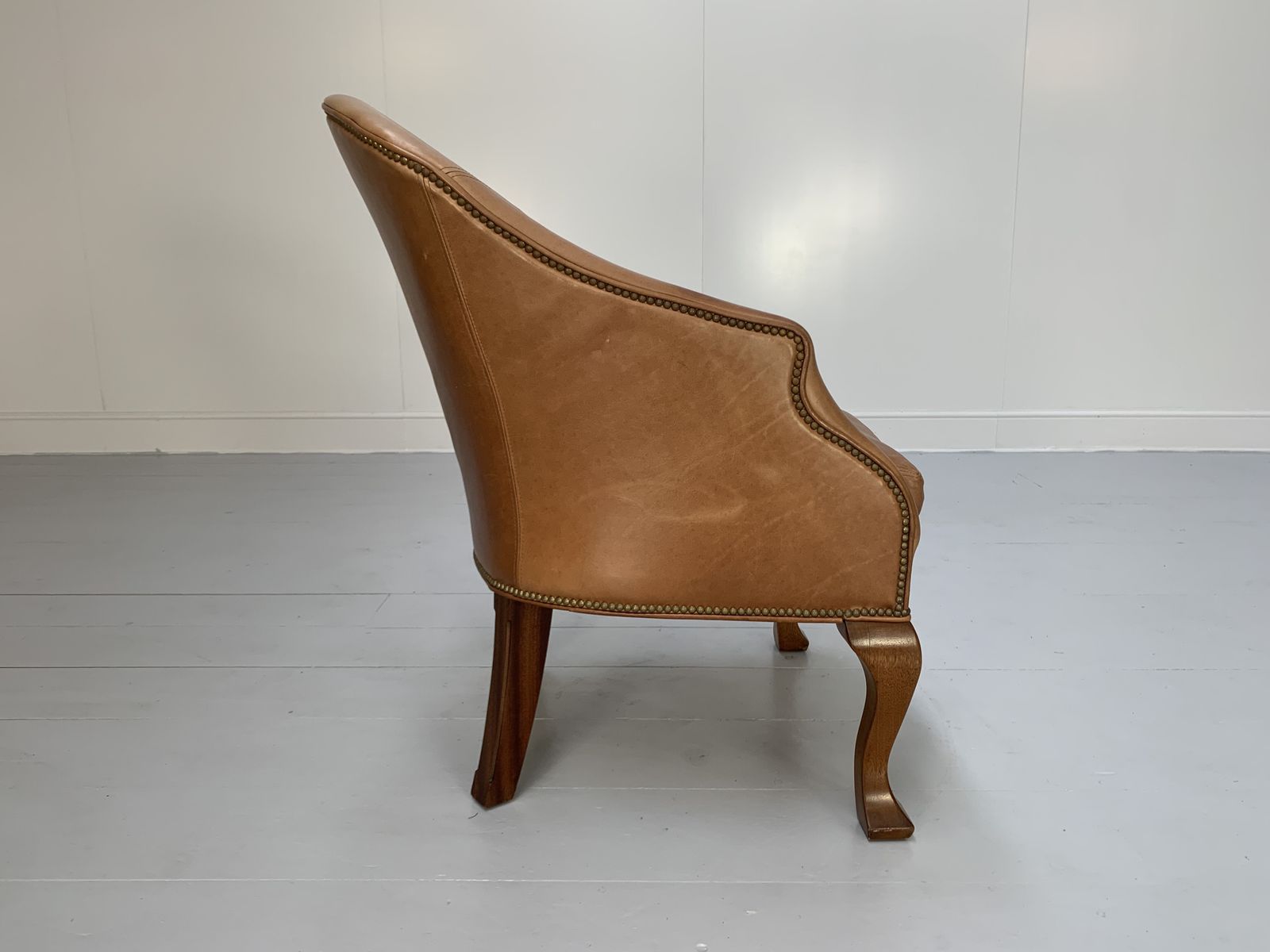 Ralph Lauren “Beldon” Armchair – In Tan Brown Saddle Leather photo for sale