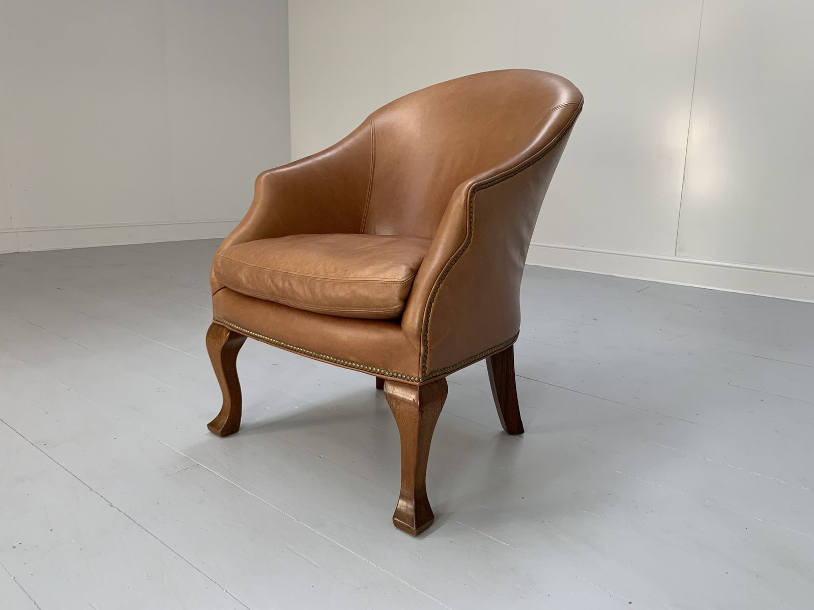 Ralph Lauren “Beldon” Armchair – In Tan Brown Saddle Leather photo 2900.0
